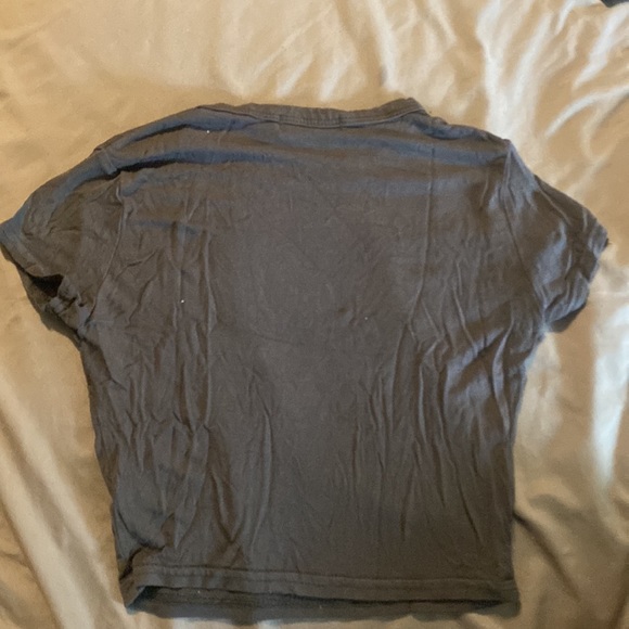 pretty little thing Basic Charcoal Grey Short Sleeve Crop T Shirt size USA 2 - Picture 2 of 5